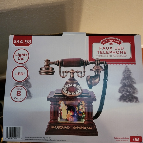 Vintage Style Christmas Rotary Phone Decor - Picture 6 of 12